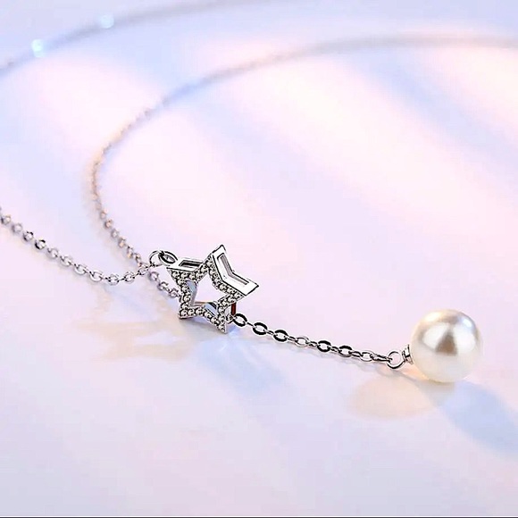 Jewelry - Sterling Silver 925 Star Pearl Necklace